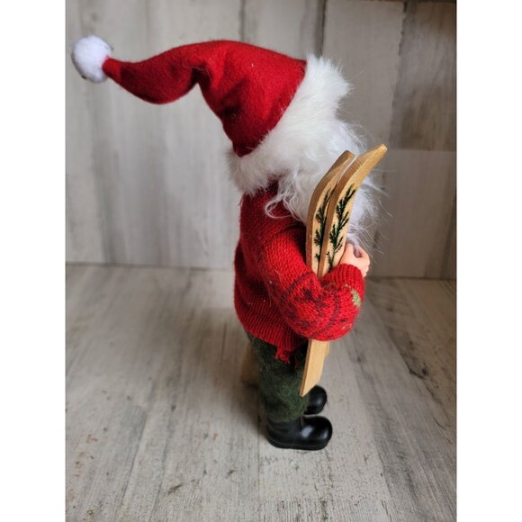 Vintage Santa Claus skiing sweater unique figure Xmas decor - Picture 4 of 7